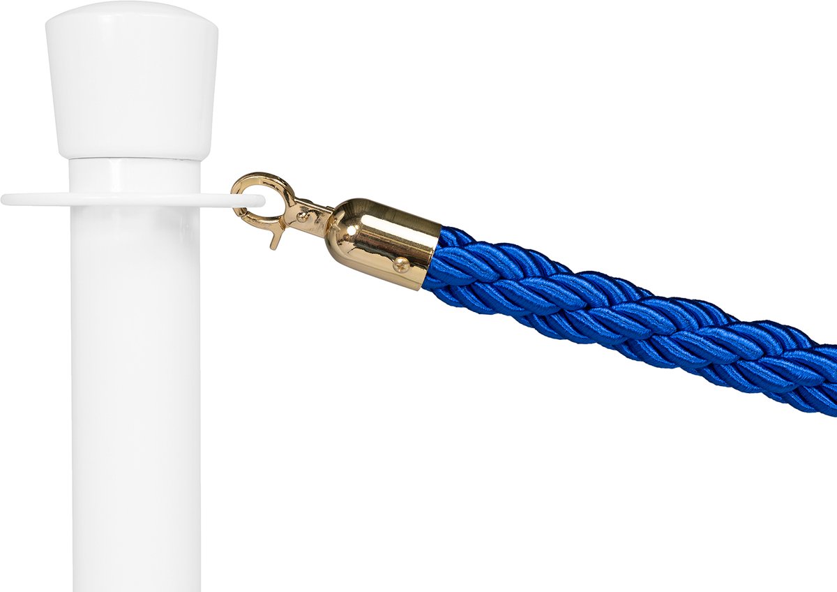 GJ Floors | Afzetkoord Gedraaid | Messing - Blauw